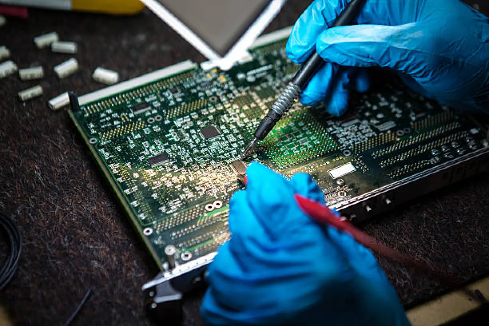 Small batch production line of PCBs arranged for pilot manufacturing run