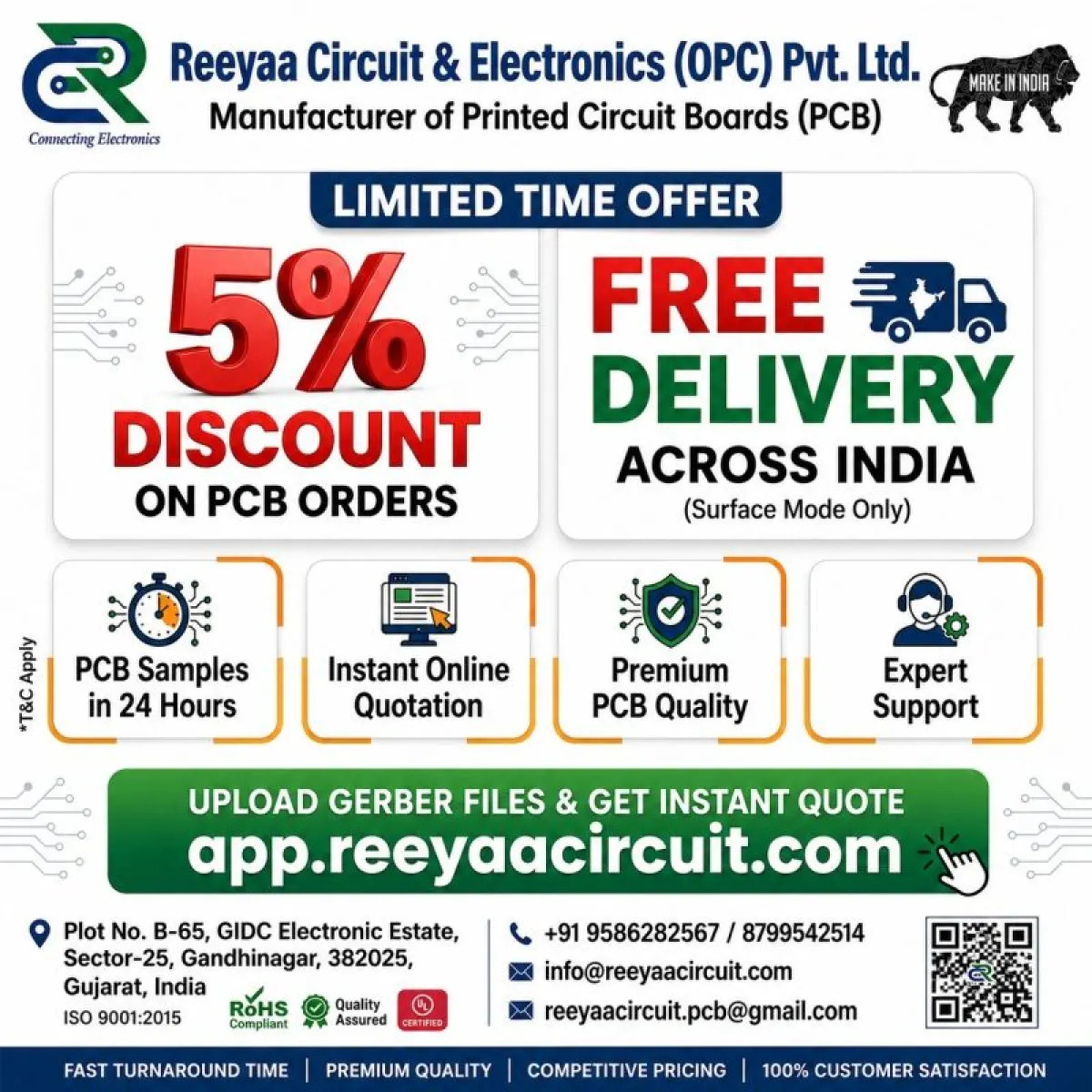 Fast PCB Prototyping in India with Reeyaa Circuit